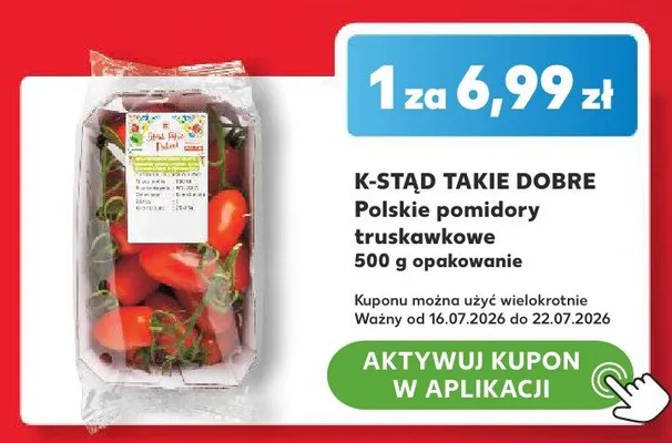 Pomidory truskawkowe K-Stąd Takie Dobre promocja w Kaufland