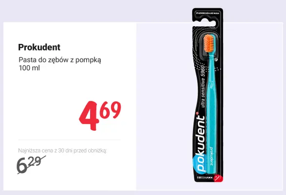 Pasta do zębów z pompką Prokudent promocja w Rossmann