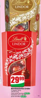 Bombonierka Lindor Milk Lindt promocja w Dino