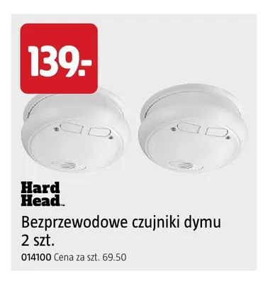 Bezprzewodowe czujniki dymu 2-pak Hard Head promocja w Jula