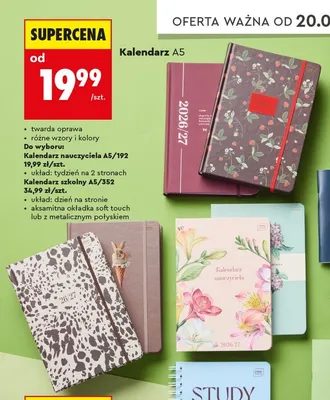 Kalendarz szkolny A5/352 Interdruk promocja w Biedronka