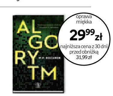 Książka Algorytm W.P. Rdzanek oprawa miękka promocja w Empik