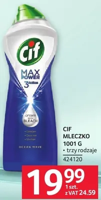 Mleczko Cif 1001 g - trzy rodzaje promocja w Selgros