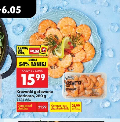 Krewetki gotowane Marinero promocja w Biedronka