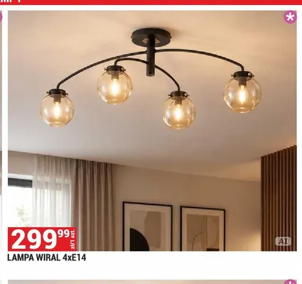 Lampa Wiral 4xE14 promocja w Merkury Market