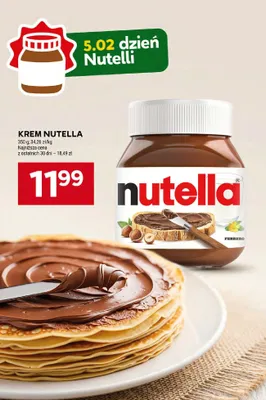 Krem Nutella promocja w Stokrotka
