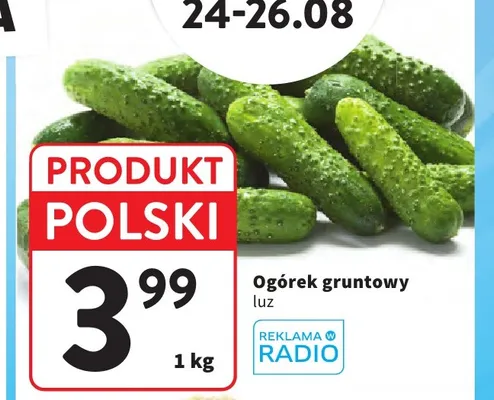 Ogórek gruntowy promocja w Intermarche