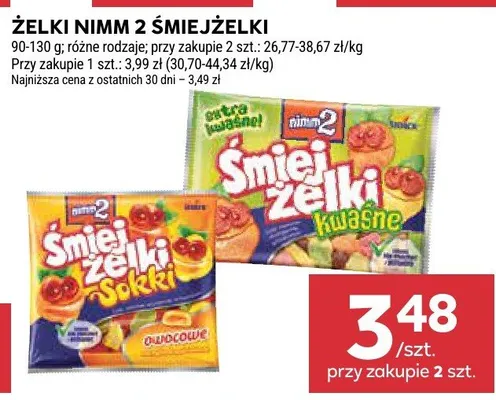 Żelki owocowo-jogurtowe Nimm2 śmiejżelki promocja w Stokrotka