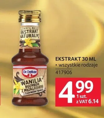 Ekstrakt naturalny wanilia z Madagaskaru Dr. Oetker promocja w Selgros
