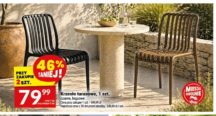 Krzesło tarasowe promocja w Twój Market