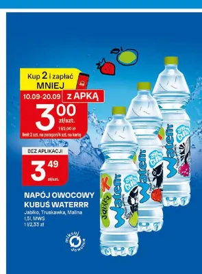 Napój owocowy Kubuś Waterrr truskawka promocja w Chorten