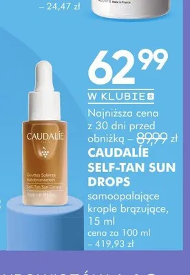 Samoopalające krople brązujące Caudalie Self-Tan Sun Drops promocja w Super-Pharm