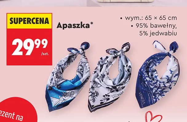 Apaszka VENEZIA 65x65cm promocja w Biedronka