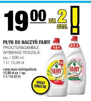 Płyn do naczyń Fairy promocja w SPAR