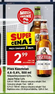 Piwo Kasztelan Jasne Pełne 5,6% promocja w Twój Market