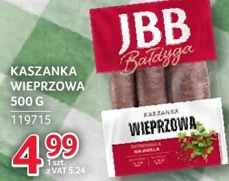 Kaszanka wieprzowa JBB Bałdyga 500g promocja w Selgros