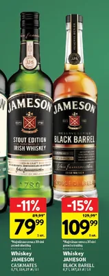 Whiskey Jameson Black Barrel promocja w Intermarche