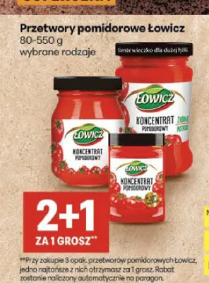 Przetwory pomidorowe Łowicz promocja w Delikatesy Centrum