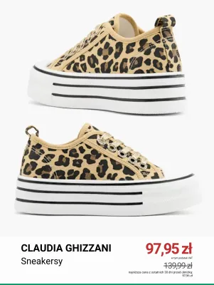 Sneakersy Claudia Ghizzani promocja w Deichmann