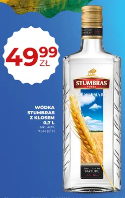 Wódka Stumbras z kłosem promocja w Duży Ben