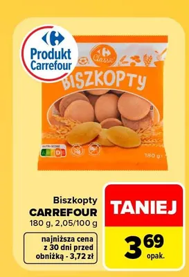 Biszkopty Carrefour Classic promocja w Carrefour