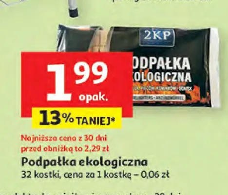 Podpałka ekologiczna 32 kostki promocja w Auchan