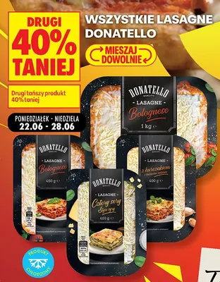 Lasagne Bolognese Donatello promocja w Biedronka