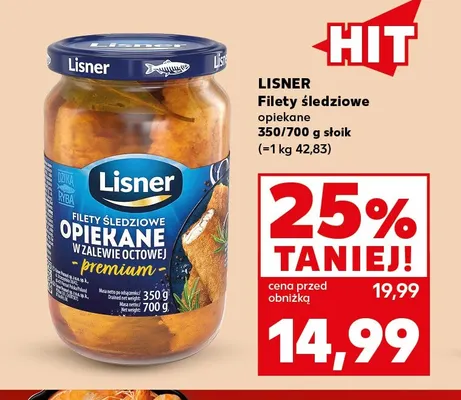 Filety śledziowe opiekane Lisner promocja w Kaufland
