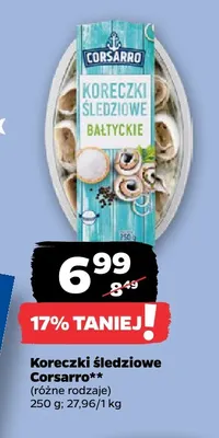 Koreczki śledziowe Corsarro promocja w Netto