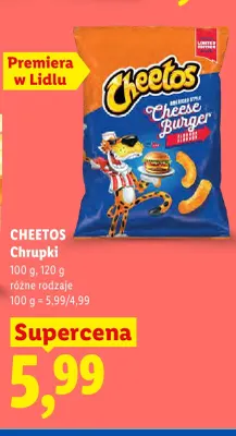Chrupki Cheetos Cheese Burger promocja w Lidl