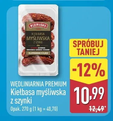 Kiełbasa myśliwska z szynki promocja w Aldi
