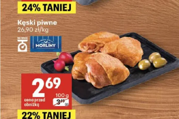 Kęski piwne Morliny promocja w Delikatesy Centrum