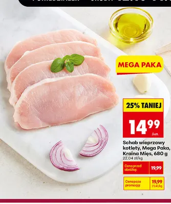 Schab wieprzowy kotlety Mega Paka Kraina Mięs promocja w Biedronka