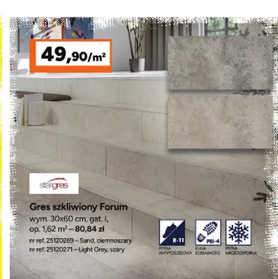 Gres szkliwiony Forum Stargres promocja w Bricoman