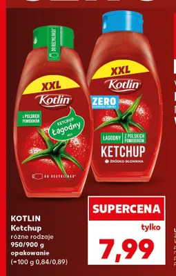 Ketchup łagodny Zero Kotlin promocja w Kaufland