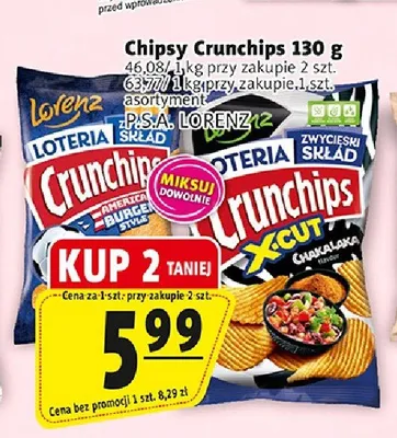 Chipsy Crunchips America Burger Style promocja w Prim Market