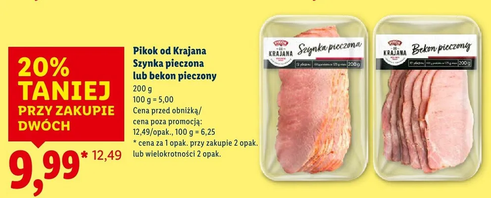 Bekon pieczony promocja w Lidl