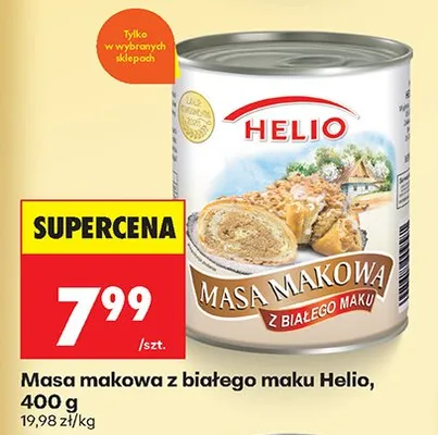 Masa makowa z białego maku promocja w Biedronka