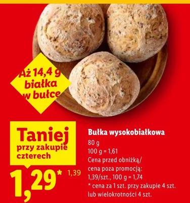 Bułka wysokobiałkowa promocja w Lidl