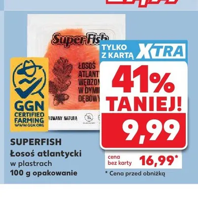 Łosoś atlantycki w plastrach Superfish promocja w Kaufland