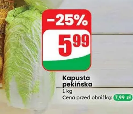Kapusta pekińska promocja w Dino