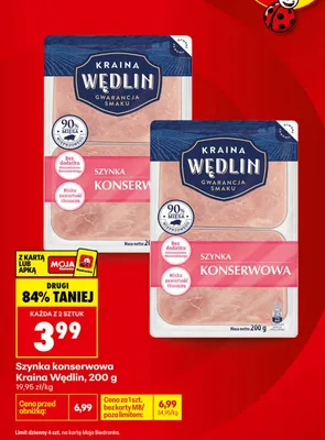 Szynka konserwowa Kraina Wędlin promocja w Biedronka