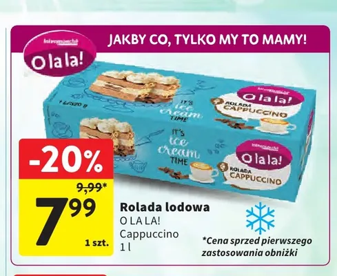 Rolada lodowa O la la! Cappuccino promocja w Intermarche
