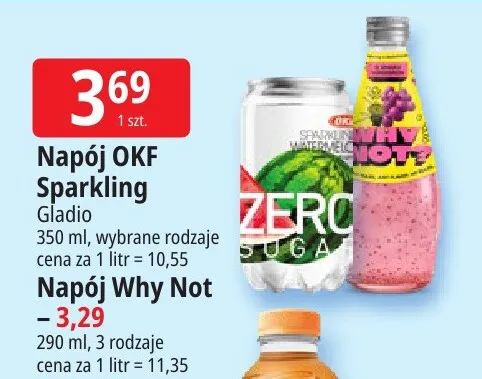 Napój OKF Sparkling Gladio promocja w Leclerc