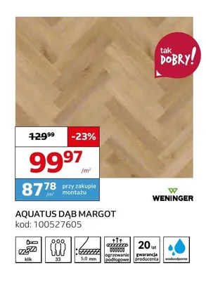 Panele winylowe Aquatus Dąb Margot promocja w Komfort