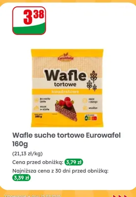 Wafle suche tortowe kwadratowe promocja w Dino