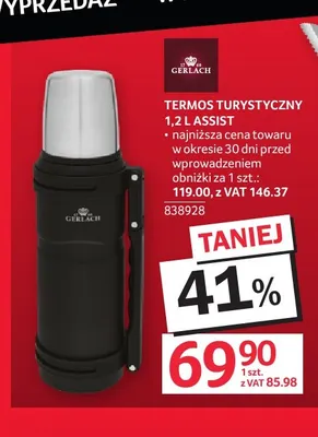Termos turystyczny 1,2 l Assist Gerlach promocja w Selgros