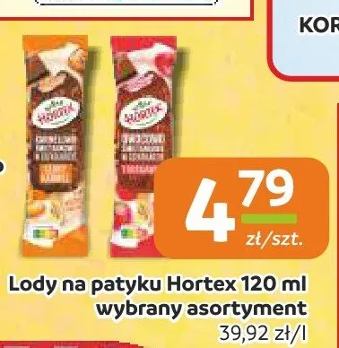 Lody na patyku Hortex promocja w Społem Częstochowa