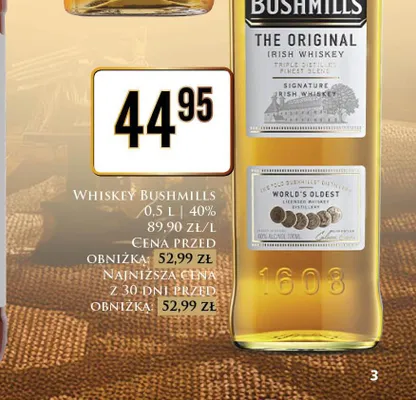 Whiskey Bushmills The Original promocja w Dino