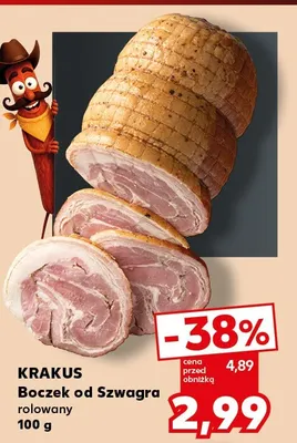 Boczek od Szwagra rolowany Krakus promocja w Kaufland